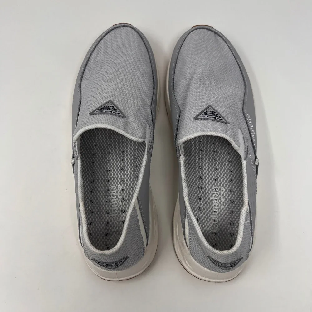 Columbia PFG Bahama X Slip On Shoes Mens 10 Gray Blood N Guts Fishing EUC
